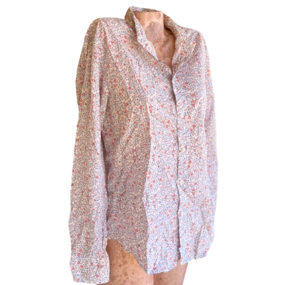 Stile Benetton Button Down Floral 100% Cotton - Picture 3 of 6